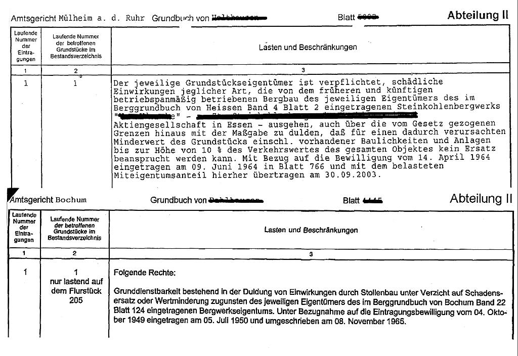 Der Bergschadensverzicht « ibg Bochum